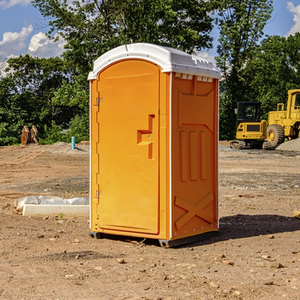 how often are the porta potties cleaned and serviced during a rental period in Vermillion SD